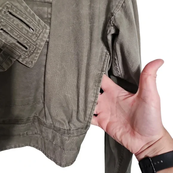 International Male Medium Vintage Rare 80s Army Green Button Toggle Field Jacket - Picture 2 of 7